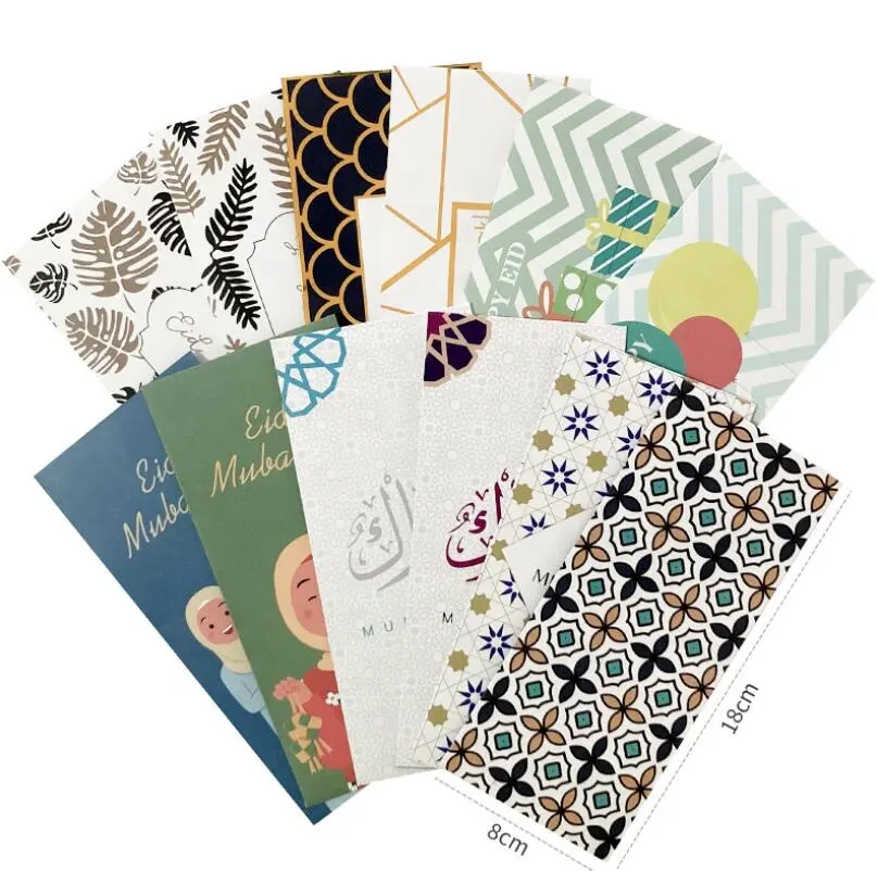 Pcs New Arrival Atacado EID Mubarak 10 Ramadã Islâmico Dinheiro Envelope Feliz Eid EID Mubarak Presente Envelope de Dinheiro Dinheiro Envelopes