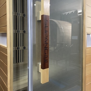 Phòng xông hơi khô hiện đại bằng gỗ tuyết tùng đỏ Hemlock 2 người, bán chạy, sản xuất theo đơn đặt hàng (OEM/ODM) - Product Image 5