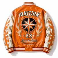 Blouson Bomber en Cuir Personnalisé pour Homme, Veste en Similicuir avec Broderie Appliquée, Fermeture Éclair, Marque Privée pour Streetwear, Logo Graphique OEM