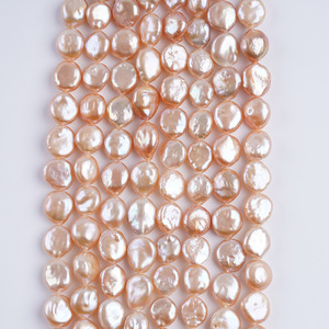 Perlas de Agua Dulce Naturales Barrocas de 11-13 mm, Blancas, Sueltas, Redondas, para Joyería Hecha a Mano, Material de Zhuji - Product Image 1