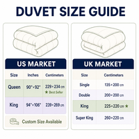 Couette d'hiver extra chaude 95% duvet d'oie, taille King, matelassée en boîte, en coton anti-duvet, épaisse, vente en gros