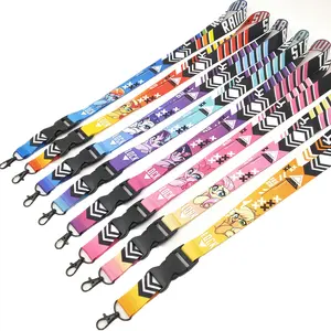 2021 Hot Koop Cartoon Lanyard Warmteoverdracht Sublimatie Custom Logo Gedrukt Lanyard Verstelbare Lanyard