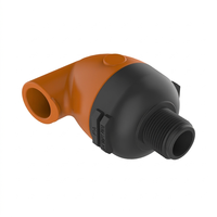 Vanne de purge cinétique de type K DN20 DN25 3/4" 1" à filetage mâle en plastique pour pipeline d'irrigation goutte à goutte agricole