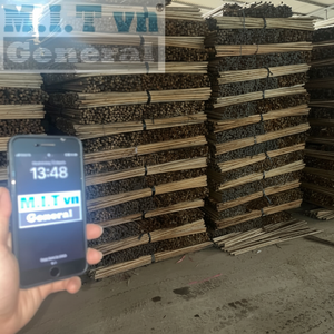 Ensemble élégant de vadrouille et de balai en bois vietnamiens avec pelle à poussière et accessoires en PVC à grain de bois - Product Image 1