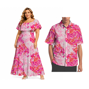 Abbigliamento Estivo Casual per Coppie 2026: Camicie Comode da Uomo e Abiti Hawaiani alla Moda da Donna, Coordinati da <span class=keywords><strong>Spiaggia</strong></span> Traspiranti - Product Image 4