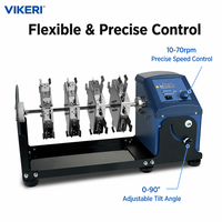 VIKERI MX-RL-pro LCD Digital Rocking Rotator 10-70rpm Mixer Tabung Kecepatan Presisi dengan Sudut Kemiringan yang Dapat Disesuaikan 0-90 Derajat