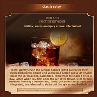 Kit de fabrication de gin DIY Baraka Smooth 2 saveurs 500ml*2 certifié ISO aux épices naturelles d'agrumes et de genévrier pour la fabrication maison et les cadeaux