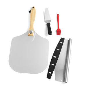 Utensili da forno da cucina taglia Pizza e Server pieghevole in metallo Set <span class=keywords><strong>di</strong></span> pel per Pizza in alluminio pala per Pizza con manico in legno - Product Image 6