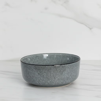 Service de table en céramique grès réactive gris de luxe, 4 pièces, résistant à la chaleur, compatible micro-ondes et four, bols et assiettes