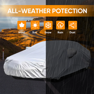 Large Car Cover with <b>Waterproof</b> All Weather Shield and Dust Design for Outdoor Parking Vehicle Storage - Product Image 3