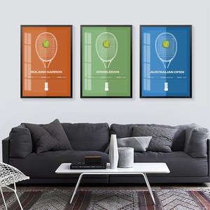 Affiches des grands slams de <span class=keywords><strong>tennis</strong></span> : US Open, Australian Open et French Open – Décorations murales et peintures murales - Product Image 3