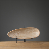 Bougeoir vintage en résine de forme haute, sculpté et texturé, style rustique, pour décoration de table et d'intérieur