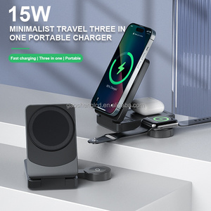 2025 3 en 1 Station de charge sans fil 15w 3 en 1 Cube pliable rotatif <span class=keywords><strong>chargeur</strong></span> sans fil support de charge magnétique pour iPhone - Product Image 5
