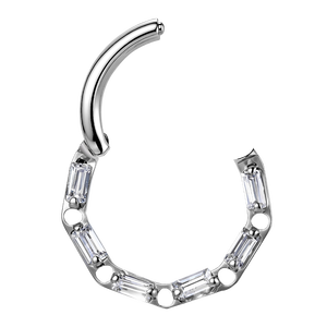 Aros de Titanio ASTM F136 para Septum, Aros Clicker para Cartílago, Joyería de <span class=keywords><strong>Piercing</strong></span> con Bisagra para <span class=keywords><strong>Mujer</strong></span> - Product Image 2