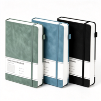 Carnet de notes à spirales en cuir PU, couverture rigide A5, avec planificateur quotidien, 320 pages, impression personnalisée pour étudiants