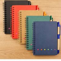 Carnet à spirales A5 en kraft avec notes adhésives, impression personnalisée