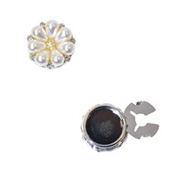 Boutons de manchette tendance en perles florales, forme de pétale de tortue, en métal électroplaqué