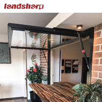 Fenêtres horizontales personnalisées à double auvent en verre en alliage d'aluminium Fenêtre coulissante à suspension supérieure unique