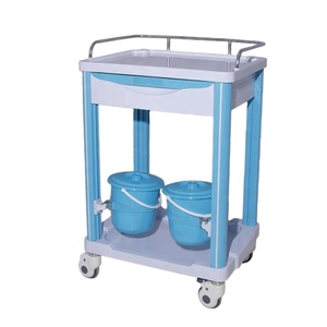 Chariot clinique en <span class=keywords><strong>plastique</strong></span> ABS pour hôpital, chariot médical pour soins infirmiers, chariot médical avec 2 tiroirs, prix abordable, BT-CY003 - Product Image 2