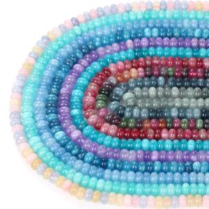 新着 5x8mm 天然石ビーズ アクアマリン アメジスト トルマリン ロンデル ルースビーズ ジュエリー作成 DIY ブレスレット アクセサリー用 - Product Image 4