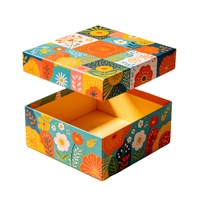 Caixas de Presente Quadradas de Papelão Ondulado Reutilizáveis Personalizadas de Fábrica Fujian, Conjunto de 5, com Tampa Removível e Impressão Offset, Embalagem Superior e Inferior