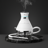 Kit Chicha Électronique Longue Durée avec Écran LCD NFC, Chauffage Électrique, Capsule E-Shisha, Finition Laquée et Base Power Bank