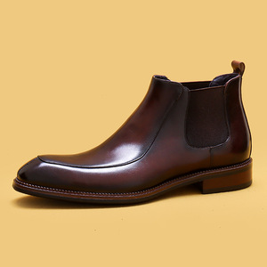 Botas de Tobillo Marrones de Alta Calidad para Hombre, Mocasines de Cuero Británico Lavado, Estilo Retro, con Cordones y Suela Goodyear, Impermeables - Product Image 2