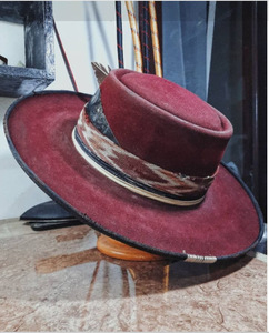 Chapeau Fedora <span class=keywords><strong>Borsalino</strong></span> à large bord en <span class=keywords><strong>feutre</strong></span> 100% laine classique, décontracté, pêche, unisexe - Product Image 6
