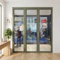 LEAWOD Fournisseur direct de portes et fenêtres intérieures en aluminium de haute qualité, profilés en alliage d'aluminium, portes pliantes en verre pour cuisine