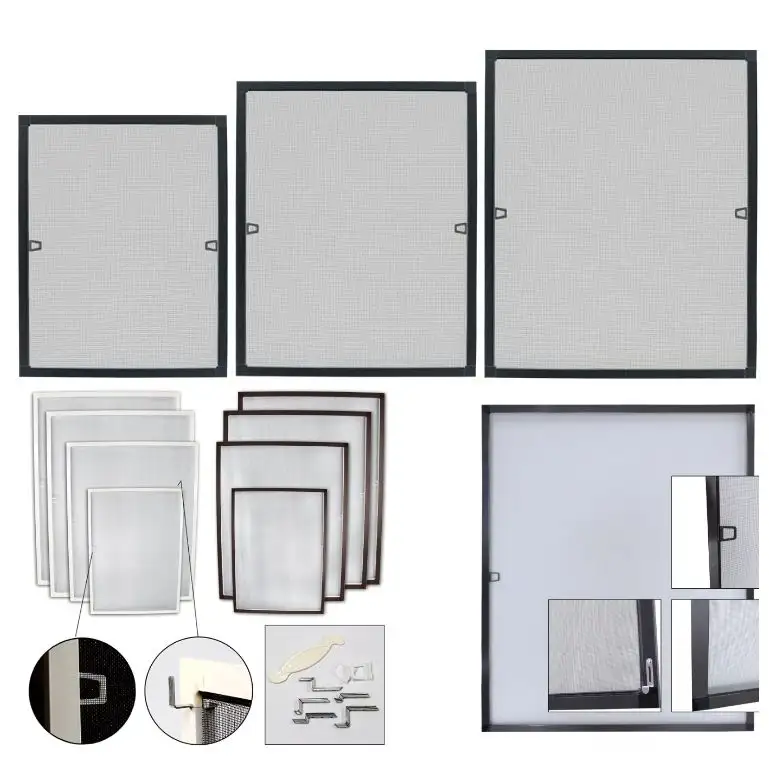 Custom Size Window Mesh with Aluminum Alloy Fixed Frame Insect Magnetic Fly Screen Window