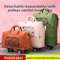 Sac de voyage à roulettes unisexe grande capacité, sac de sport, yoga, gym, séparation sec/humide, bagage à main pour femmes et hommes