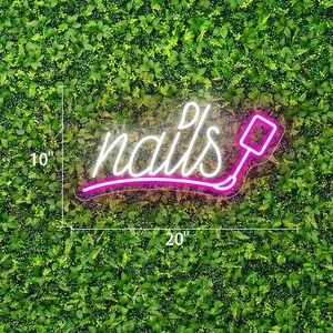 Nail salon LED neon <b>sign</b> Acrylic neon light <b>sign</b> Nail art hand design USB dimmable neon <b>sign</b> Nail spa beauty shop - Product Image 5
