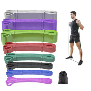 कारखाने की आपूर्ति टी लेटेक्स लंबे पुल प्रतिरोध बैंड-उच्च लोचदार व्यायाम जिम कसरत बैंड सेट 5lb-240lb - Product Image 3