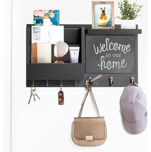 <span class=keywords><strong>Porte</strong></span>-clés et <span class=keywords><strong>porte</strong></span>-<span class=keywords><strong>courrier</strong></span> <span class=keywords><strong>mural</strong></span> en bois moderne personnalisable blanc multifonctionnel pour la décoration de salon - Product Image 6