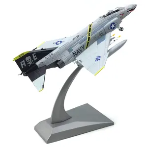 Fighter Jet Model 1/100 Scale F-4C Phantom Attack Diecast Aircraft Model US Military Display Model for Decoration and Collection