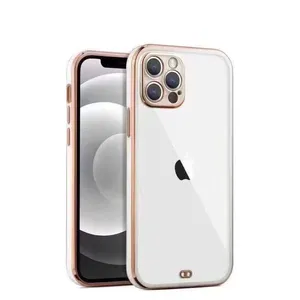 Gratis Monster Camera Lens Bescherming Case Soft Kleurrijke Transparante Metalen Frame Cases Voor Iphone 12 Pro Max