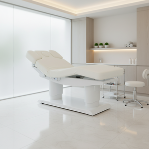 Table de massage électrique personnalisée, <span class=keywords><strong>large</strong></span>, rose, blanche, noire, à 4 moteurs, pour esthéticiennes, thérapies, soins spa, cosmétiques, beauté, cils, visage - Product Image 1