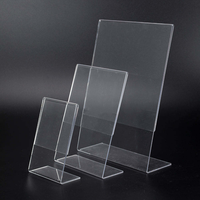 Support de Présentation de Table en Acrylique en Forme de L, Taille Personnalisable, pour Cartes de Table, Étiquettes de Prix de Supermarché, Menus de Restaurant, Porte-Enseignes