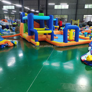 Trampolín de agua inflable de doble tobogán para Parque Acuático con tobogán y piscina para niños, juego de verano - Product Image 6