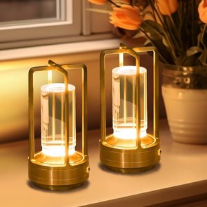 Lampe de bureau LED sans fil de style industriel en métal, commande tactile, design simple, lumière douce pour les yeux, intensité réglable, utilisation dans le salon - Product Image 1