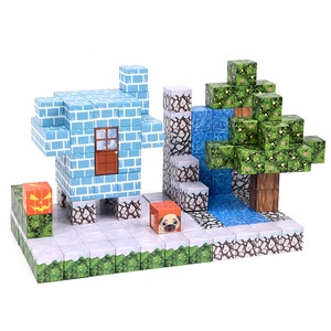 Ensemble de blocs de construction magnétiques en plastique ABS - 128 pièces - Jouet éducatif STEM pour tout-petits avec design de <span class=keywords><strong>mine</strong></span> et de portail magique - Product Image 6