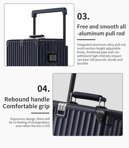 360 độ Spinner bánh xe sang trọng Carry-on Xe đẩy túi với hợp kim nhôm bền Xe đẩy Caster khung nhôm hành lý Vali - Product Image 6