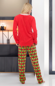 Ensemble de <span class=keywords><strong>pyjama</strong></span> polaire en flanelle d'hiver à manches longues pour femmes vêtements de nuit en peluche imprimés en polyester d'usine pour la saison d'automne - Product Image 6