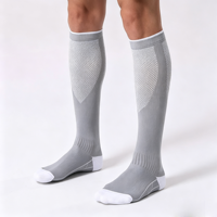Chaussettes de compression pour hommes et femmes - Respirantes, antidérapantes, adaptées aux diabétiques, en spandex pour l'été