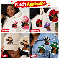 Patchs brodés personnalisés Melanin Magic, appliques thermocollantes pour filles afro-américaines, pour vestes en jean, sacs, chapeaux, vêtements, décoration