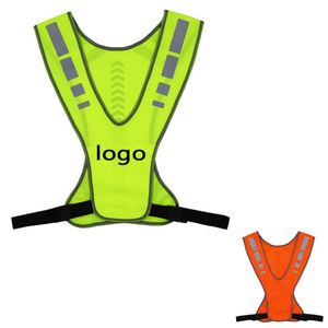 Reflective Running Vest Safety Guide Reflective Clothing Riding Road Construction Guide Clothing Running Vests Luminous - Product Image 1
