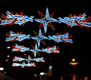 Centre commercial decoration Luz de decoracion navidena Luces con motido de navída de marco de <span class=keywords><strong>poste</strong></span> 2D al libre - Product Image 4