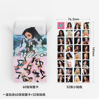 92ps/set Kartu Foto HD Katseye Album Baru Wild Glossy Lomo Cards Daniea Sophia Yoonchae Manon Kartu Pos dalam Kotak Hadiah untuk Penggemar