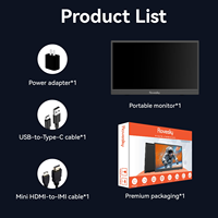 Monitor Portátil Profesional de 15.6 Pulgadas, SRGB 100, Ultrafino, Extensor de Pantalla para Laptop, IPS Full HD, Tipo-C, Batería de 4000mAh, para Oficina