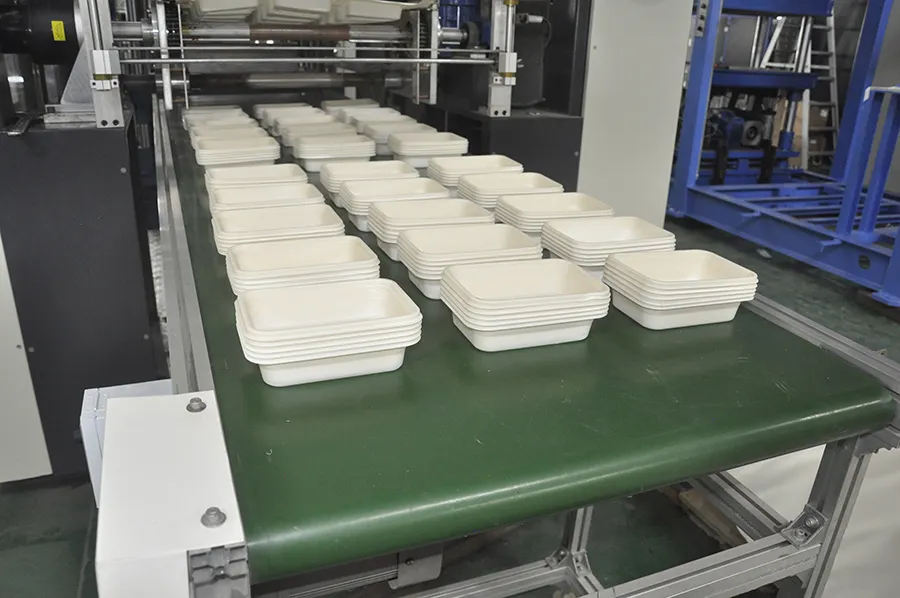 Kecepatan Tinggi Nampan Plastik Otomatis Mesin Thermoforming